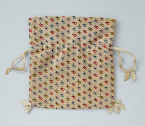 Drawstring purse with an abstract pattern, anonymous (after), c. 1820 - c. 1840 Canvas Print