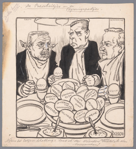 Ministers at the Easter meal, Patricq Kroon, 1923 Canvas Print