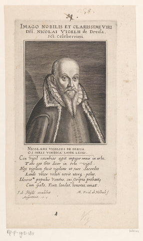 Portrait of Nikolaus Vigel, Jacob van der Heyden, 1618 Canvas Print