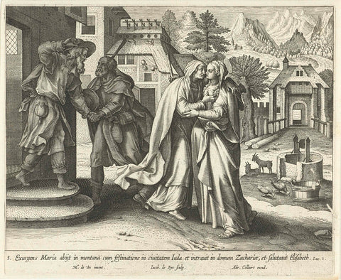 Visitation, Jacques de Bie, 1598–1618 Canvas Print