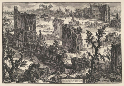 Baths of Trajan in Rome, Giovanni Battista Piranesi, 1748 - 1778 Canvas Print