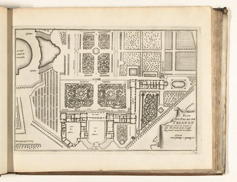 Map of the Great Trianon with gardens, 1726, anonymous, 1726 Canvas Print