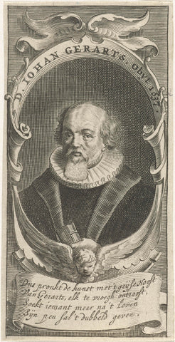 Portrait of Johannes Gerarts, Pieter Holsteyn (II), in or after 1637 - 1673 Canvas Print