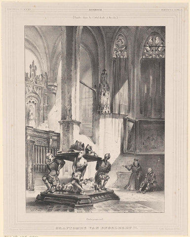 Grafmonument voor Engelbrecht II, graaf van Nassau-Dillenburg-Breda, 1504, Wilhelmus Cornelis Chimaer van Oudendorp, c. 1834 - c. 1840 Canvas Print