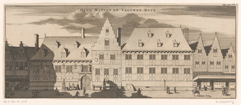 View of the Old Men's and Women's House in Middelburg, anonymous, 1696 Canvas Print