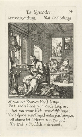 Silk reder, Caspar Luyken, 1694 Canvas Print