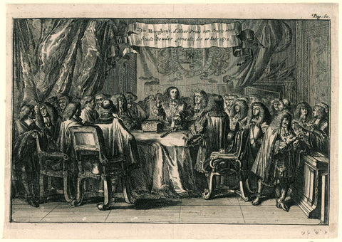 William III is sworn in as stadholder, 1672, anonymous, Romeyn de Hooghe, in or after 1674 Canvas Print