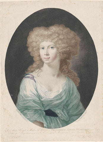 Portret van Wilhelmina van Pruisen, Heinrich Sintzenich, 1791 - 1812 Canvas Print