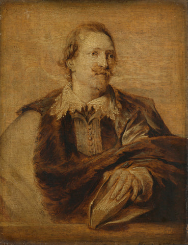 Portrait of Jan Gaspar Gevaerts (1593-1666), Anthony van Dyck (after), c. 1630 - c. 1650 Canvas Print