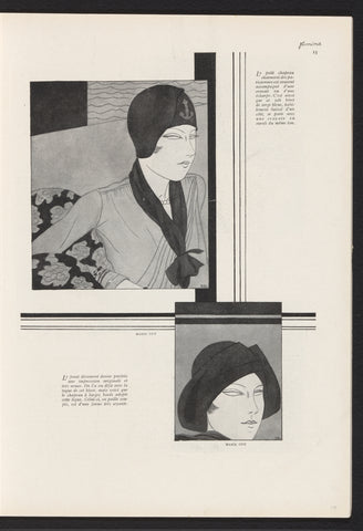 Femina, Mars 1928: 15: two hats of Maria Guy, anonymous, 1928 Canvas Print