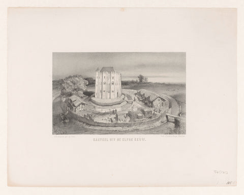 Castle from the eleventh century, Charles Rochussen, in or before 1858 Canvas Print