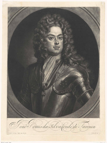 Portret van Joao Gomes da Silva Conde de Tarouca, Bernard Picart, 1725 Canvas Print