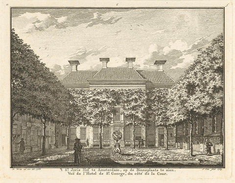 Courtyard of the Sint Jorishof in Amsterdam, Jacob Cats (1741-1799), 1769 Canvas Print