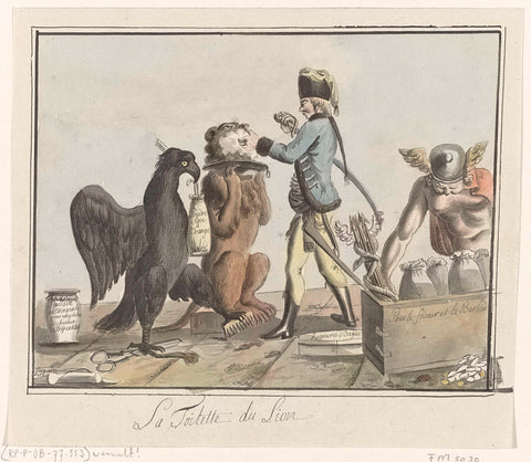 The Dutch Lion is shaved, 1787, anonymous, 1787 Canvas Print