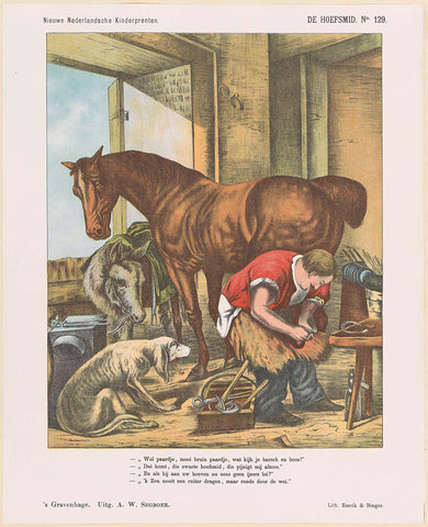 The farrier, Arie Willem Segboer, 1903 - 1919 Canvas Print