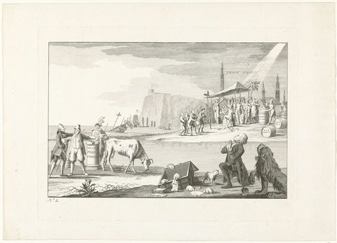 Cartoon on the English losses in the fight with America (2), 1778, anonymous, 1778 Canvas Print