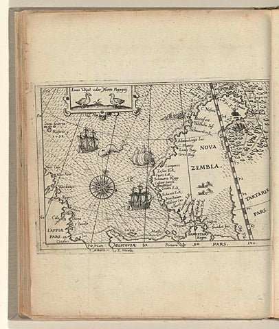 Map of Nova Zembla, 1594, anonymous, 1598 Canvas Print