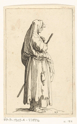 Old peasant woman, Frederick Bloemaert, after 1635 - 1669 Canvas Print