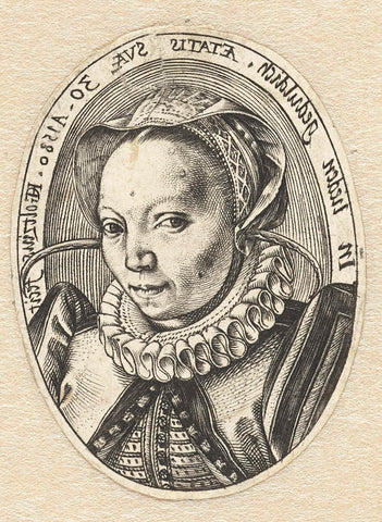 Portrait of Margaretha Jansdochter, Hendrick Goltzius, 1580 Canvas Print