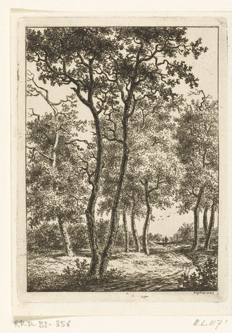 Landschap met ruiter en wandelaar, Ernst Willem Jan Bagelaar, 1798 - 1837 Canvas Print