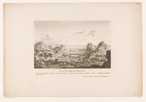 View of Saint Helena, Jean Jérôme Baugean, 1774 - 1819 Canvas Print