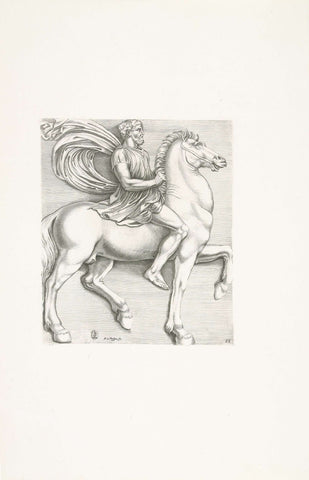 Bas-relief of a rider, Reinier van Persijn, 1640 Canvas Print