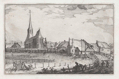 Zandvoort by the Sea, Claes Jansz. Visscher (II), 1612 Canvas Print