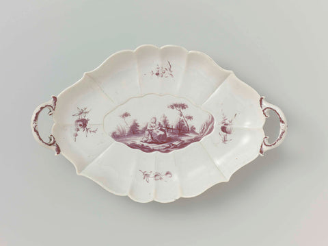 Serving dish, Weesper porseleinfabriek, c. 1759 - c. 1771 Canvas Print