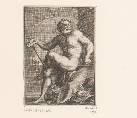 Vulcanus, Sébastien Leclerc (I) (copy after), 1647 - 1714 Canvas Print