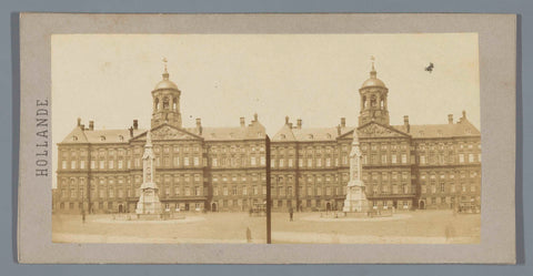 Royal Palace on Dam Square, Amsterdam, Charles-Henri Plaut (attributed to), 1858 Canvas Print