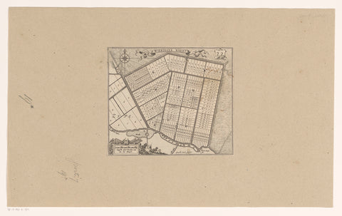 Map of the lots of the Wieringerwaard, Gerard Coeck, c. 1623 - c. 1649 Canvas Print