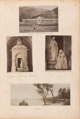 Funerary monument on the cemetery of Staglieno in Genoa, anonymous, c. 1870 - c. 1880 Canvas Print