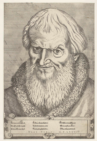 Portrait of Hans Sachs, Jost Amman, 1576 Canvas Print