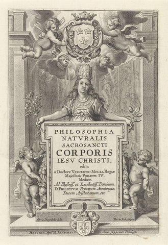 Titelpagina met allegorische voorstelling, Pieter de Jode (II), 1639 Canvas Print