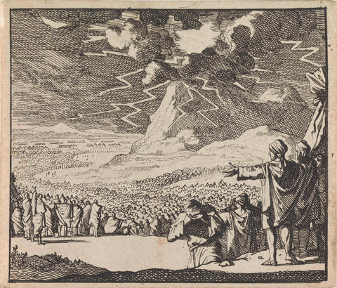 Legislation on mount Sinai, Caspar Luyken, 1698 Canvas Print