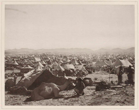 The pilgrim camp east of Mount Arafat, near Mecca, during the annual meeting of pilgrims (pl.16), Abd Al-Ghaffar, 1888 - 1889 Canvas Print