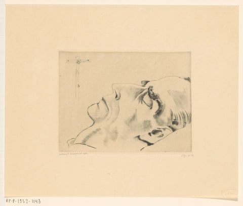 JG Beukers on his deathbed, Lodewijk Schelfhout, 1932 Canvas Print