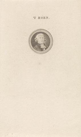 Portrait of Pieter 't Hoen, Jacobus Wijsman, 1794 - 1796 Canvas Print