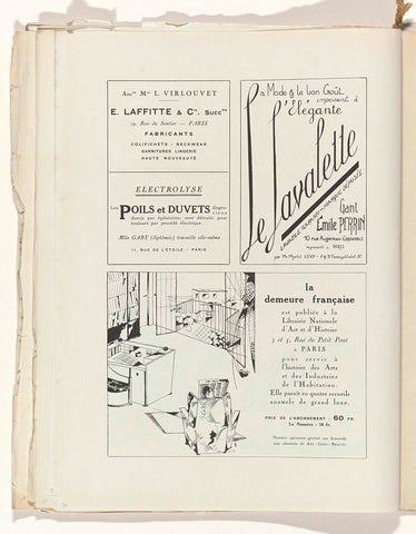 Art - Goût - Beauté, Feuillets de l' élégance féminine, March 1929, No. 103, 9th Year, p. 34, Charles Goy, 1929 Canvas Print