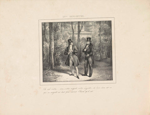 King William I asks a hiker the time, 1829, Jean-Louis Van Hemelryck, 1829 Canvas Print