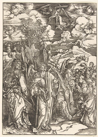 Angels stop the four winds, Albrecht Dürer, 1511 Canvas Print