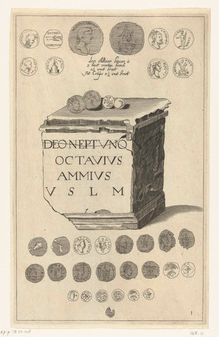 Altar stone and coins, Hendrick Danckerts, 1647 Canvas Print