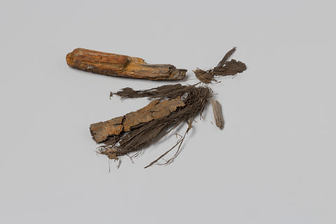 Fragment of a wooden pin and a bundle of fibers, possibly a fuse, from the wreck of the East Indiesman 't Vliegend Hart, which was lost in 1735, 1700 - 1735 Canvas Print