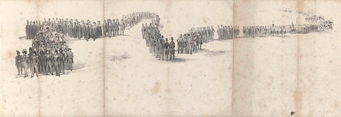 Funeral of the late King William II in Delft on 4 April 1849 (sheet 5), anonymous, 1849 Canvas Print