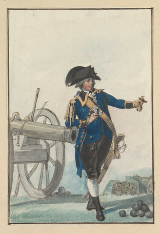 Officer of the artillery of the Genootschap tot Nut der Schutterij in Amsterdam, 1787, anonymous, 1787 Canvas Print