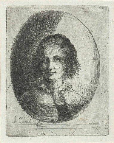 Portrait of Christina Chalon, Jan Chalon, 1748 - 1795 Canvas Print