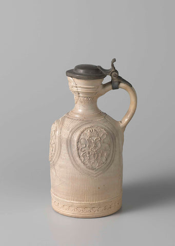 Jug with three coats of arms in medallions, anonymous, c. 1596 - c. 1605 Canvas Print