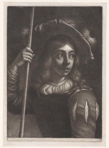 Standard bearer, Wallerant Vaillant, 1658 - 1677 Canvas Print