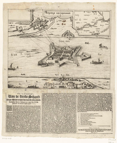 Siege of Schans Papenmuts, 1622, Dirk Eversen Lons (attributed to), 1622 Canvas Print