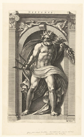 Neptune, Hendrick Goltzius, 1592 Canvas Print